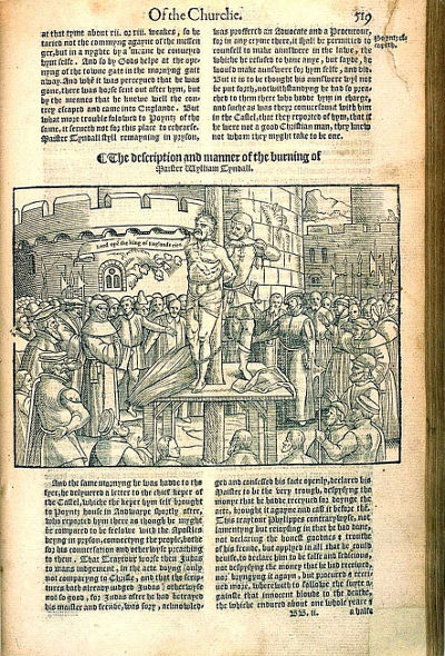 Tyndale kivégzése a várbörtön udvarán